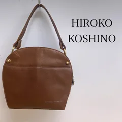 HIROKO KOSHINO ハンドバッグ オーストリッチ型 押しレザー