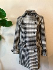 【緊急値下げ】上品でクラシカルな千鳥格子ダブルコートで女優気分♪ レトロでかっこいい女優のような着こなしを