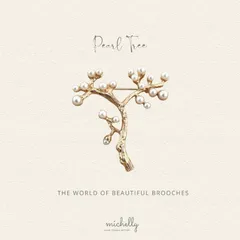 ブローチ パール ツリー 北欧風 ゴールド 上品 ナチュラル 大人 かわいい パール ブローチ 木 枝 花 フォーマル 結婚式 卒業式 入学式 ギフト プレゼント クリスマス アクセサリー おしゃれ シンプル 自然 ギフト プレゼント 帽子 コート ジャケット