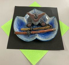 兜　カブト　かぶとpart3（1点もの）＃ハンドメイド＃陶器　happy00085