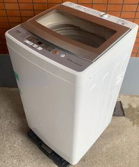 ◆AQUA 洗濯機 5kg ガラストップ 小さいサイズ AQW-GS50H