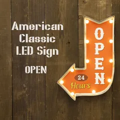 アメリカンクラシック LED Sign　OPEN　オープン　看板　電飾看板　ライト　照明　店舗　アメリカン雑貨