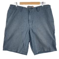 極美品 Quiksilver クイックシルバー チェック 春夏 SS ショートパンツ コットン グレー メンズ 36【古着】【中古】【送料無料】