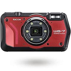 【中古】「未使用品」RICOH WG-7 レッド 本格アウトドアカメラ 【本格20m 防水】 2000万画素 【広角28 光学5倍ズーム】 【6灯の多機能リングライト搭載】 【工事・