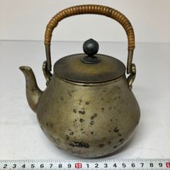 いぶし銀仕上げ 銀瓶 湯沸かし 煎茶道具 茶道具 重量406g 金属工芸