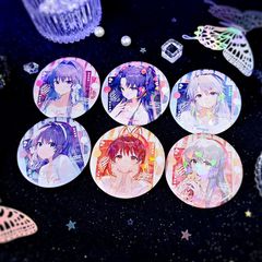 6点セット　「だんご大家族」『CLANNAD』同人グッズ 古河渚 × 一ノ瀬琴美 レーザーバッジ（バロウ） コレクションアイテム