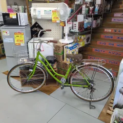 【直接引取限定】赤いシティサイクル 前面バスケット付き 直接引取限定】赤いシティサイクル 前面バスケット付き