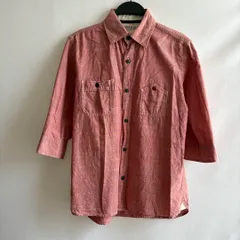 ピンク長袖シャツブラウス襟付き無地シンプルカジュアル上品01