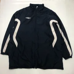 UMBRO アンブロ ナイロン中綿ジャケット フロントロゴ刺繍  バックプリント  CHINA製 メンズXXL ネイビー/ホワイト