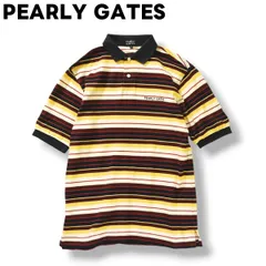 パーリーゲイツ PEARLY GATES マルチボーダー 半袖 カノコ ポロシャツ トップス ゴルフウェア 2 メンズ