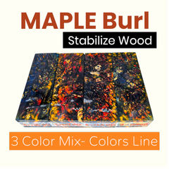 【 Stabilize Wood 】メープルバール 3Color Mix