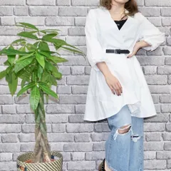 Belted Design A-Line Onepiece（white）のサムネイル