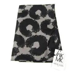 ミッシェルクラン スカーフ 未使用 ストール 総柄 シルク ブランド 小物 レディース ブラック MICHEL KLEIN