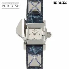 HERMES メードル スタッズ 黒レザー腕時計 (ネジ破損部分の付属ネジ