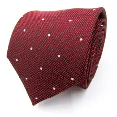 タカキュー ブランド ネクタイ ドット柄 メンズ レッド TAKA Q 【中古】