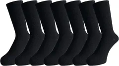 モードセレクト 靴下メンズ 黒 ビジネス ソックス 紳士 リブソックス 通勤 通学 黒色 綿混 25-27cm 7足組 D03(ブラック,  25-27)