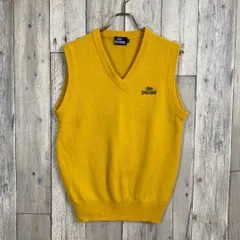OLD SPALDING 90s スポルディング ウール ニット ベスト LL