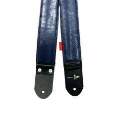 【ナスカ】NAZCA STRAP NAVY LEATHER【国産ハンドメイドギター/ベースストラップ 抜群の肩へのホールド力】