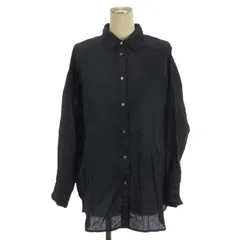 新品未使用【Spick & Span】80リネンカシュクールビッグシャツブラック Spick & Span（スピックアンドスパン）の「≪追加≫80リネン