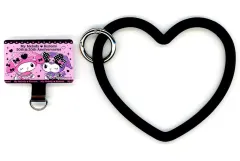 【中古】携帯サプライ マイメロディ＆クロミ(ブラック) スマホハンドストラップ 「Happyくじ My Melody ＆ Kuromi 50th＆20th Anniversaries」 D賞