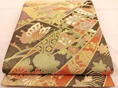 伊豆蔵明彦　組帯　袋帯　正絹　佐賀錦リバーシブル　未仕立て 楽天市場】自然染織家の伊豆蔵明彦作 正絹袋帯ひなや謹製 切りば