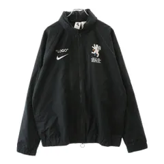NIKE (ナイキ) 18SS ×OFF-WHITE Football Track Jacket オフホワイト ロゴ刺繍 トラック ジャケット ブラック AA3298-010