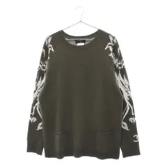 CHANEL (シャネル) クルーネック カシミヤ ライオン ニット セーター メンズ P50112K06311 カーキのサムネイル