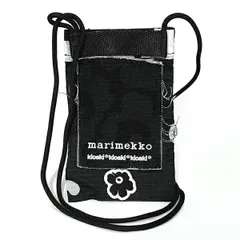 新品 マリメッコ Marimekko ショルダーバッグ ファニー SMALL POCKET MARIMERKKI ブラック/ホワイト