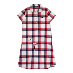 サイズ：M LE COQ GOLF ルコックゴルフ  半袖ワンピース チェック レッド系 [240001222905] ゴルフウェア レディース ストスト