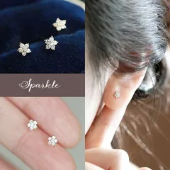 ピアス レディース シルバー925 プラチナ仕上げ 14金仕上げ シルバーピアス SV925 フラワー 花 華 フローラ ペア シンプル 30代 40代 50代 母の日#cupload90159