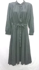 ◇ ⊇◎ JUNOAH ジュノア 長袖 ロング ワンピース サイズ表記なし ブラック レディース E  【1506130004325】