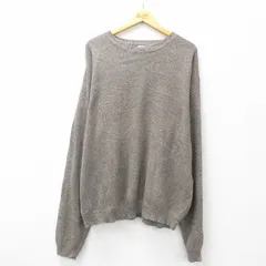 XL/古着 長袖 セーター メンズ 無地 グレー系 25jan07 中古 ニット トップス