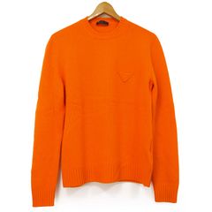 プラダ PRADA フロントロゴセーター ニット P24G1V 42 イエロー - メルカリ 