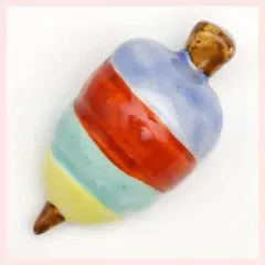 （５Ｐセット）瀬戸焼　縁起箸置　独楽　※陶器,ユニーク,高級感,高品質,日本製,レトロモダン,かわいい,可愛い,おしゃれ,お祝い事,新春,お正月,宴会,新年会,幸福,手描き,和柄,おもてなし,御膳,箸置き　◎2セット目以上大幅値引き対象商品♪