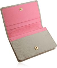 【新着商品】名刺入れ レディース [DIALQUAL] 革 【anan掲載 大容量 50枚収納】 名刺ケース (グレージュ/パステルピンク)