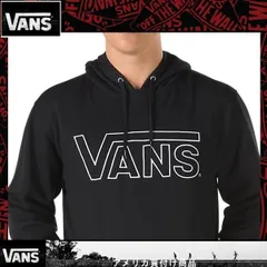 van-087 バンズ VANS パーカー ヴァンズ　正規品　バンズ プルオーバー　フード ロゴ刺繍 DROP V CLASSIC VN0A3MXKBLK-047　黒