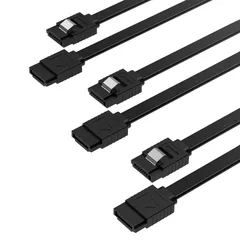 SABRENT SATAケーブル（ストレートコネクタ）SSD/HDD/CDおよびDVDドライブ用SATA III 6Gbit/秒用ロック付き/PC、ミニPC、MacBook、ノートPCに使用 （3個パ