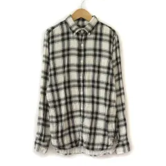 グリーンレーベルリラクシング ユナイテッドアローズ green label relaxing シャツ ボタンダウン チェック 長袖 L 黒 ブラック