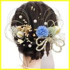 【人気商品】結婚式 卒業式 水引 金箔 袴 七五三 振袖 髪飾り 和装小物 髪飾り 造花飾り 浴衣 着物 成人式 和装[F1005] [JZOON]