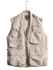【お得なクーポン配布中!】 90s ウールリッチ サファリ ベスト メンズ XL / 90年代 オールド Woolrich フルジップ ハンティング 大きいサイズ アウトドア フィッシング