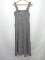 ◇ LAGUNAMOON ラグナムーン フロントボタン ロング キャミソール ワンピース サイズS グレー レディース P  【1403180018558】