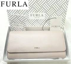 【新品】箱付き FURLA フルラ BABYLON 長財布 ピンクベージュ 高級レザー《0910-02》