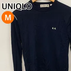 UNIQLO ユニクロ トップス 長袖 メリノクルーネックセーター アニヤハインドマーチ ネイビー レディース Mサイズ 【CT2215】