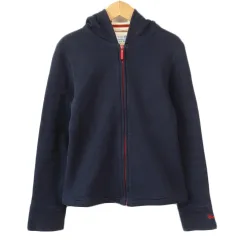 ベイピー BAPY パーカー ジップアップ スウェット ダブルフェイス TALL 紺 ネイビーのサムネイル