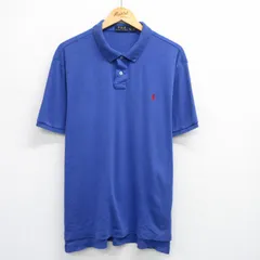 XL/古着 ラルフローレン 半袖 ブランド ポロ シャツ メンズ ワンポイントロゴ コットン 紺 ネイビー 25jun06 中古 トップス