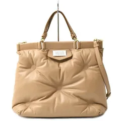 メゾンマルジェラ レディース バッグ GLAM SLAM ミディアム ハンドバッグ ショルダーバッグ カーフ ブラウン Maison Margiela 中古
