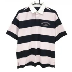 ジャックバニー 半袖ポロシャツ ピンク×ネイビー ボーダー メンズ 4(M) ゴルフウェア 2024年モデル Jack Bunny