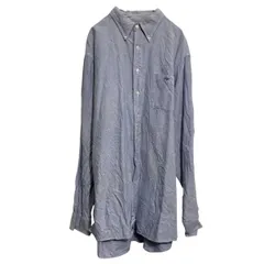 LANDS’END 長袖 無地シャツ ランズエンド XL~ ブルー ビッグサイズ ボタンダウン ポケット 古着卸 アメリカ仕入 a701-5687のサムネイル