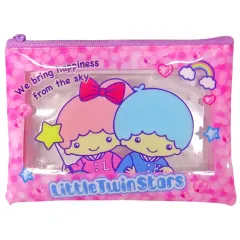 【新品】バッグ リトルツインスターズ(胸キュンメモリーズ) クリアフラットポーチ(S) 「サンリオキャラクターズ」