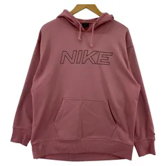 NIKE ナイキ DRI-FIT ロゴプリント 内側ボアパーカー sizeM/ピンク